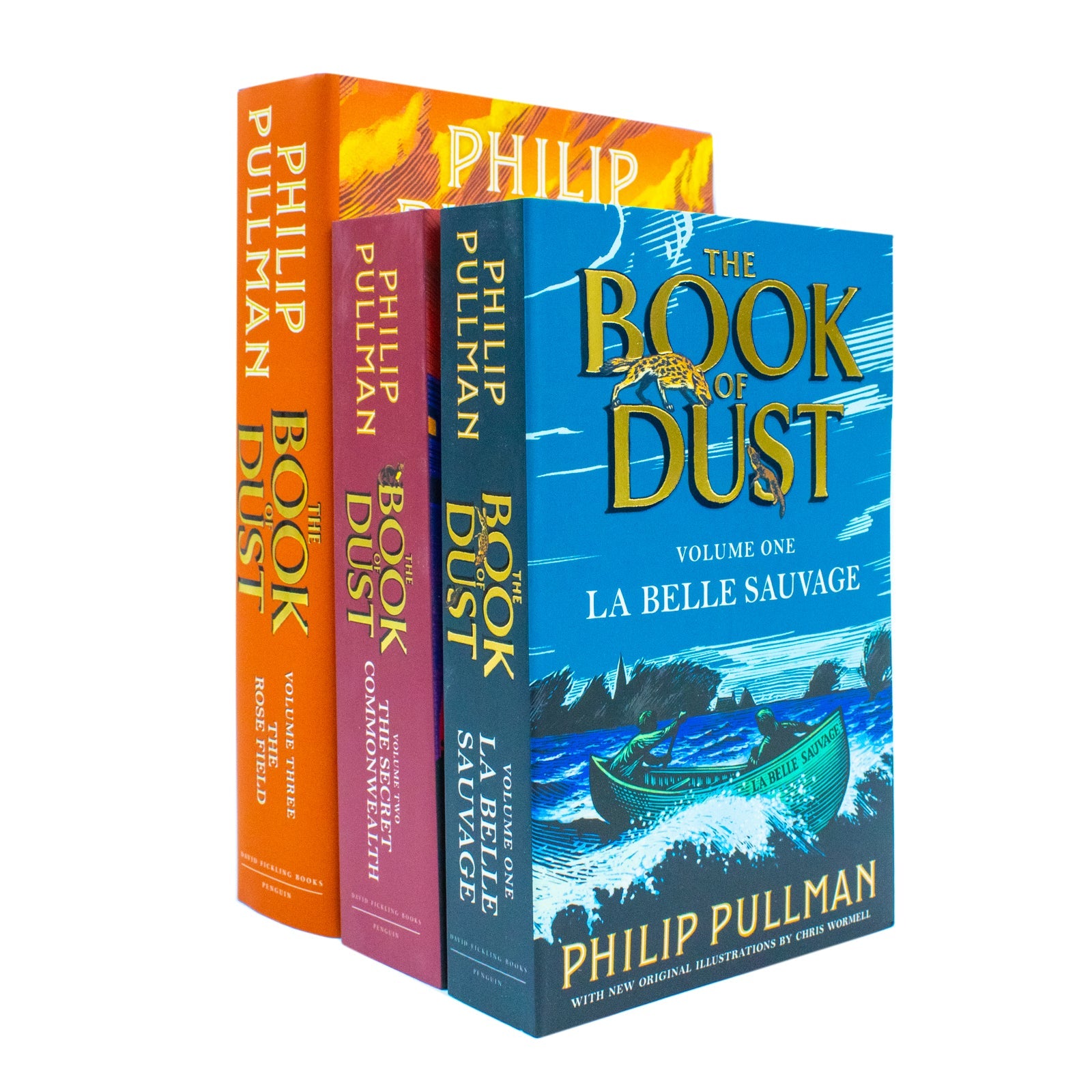 The Book of Dust (Vol 1-3) (His Dark Materials) by Philip Pullman Illustrated 3 Books Collection Set (The Rose Field [Hardback], La Belle Sauvage and The Secret Commonwealth)