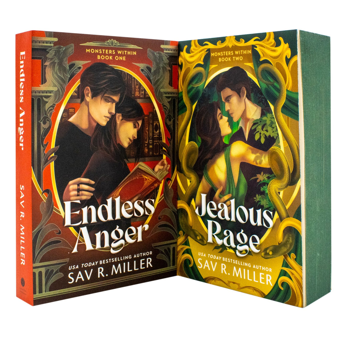 Monsters Within Series by Sav R. Miller 2 Books Sprayed Edges Collection Set (Endless Anger and Jealous Rage)