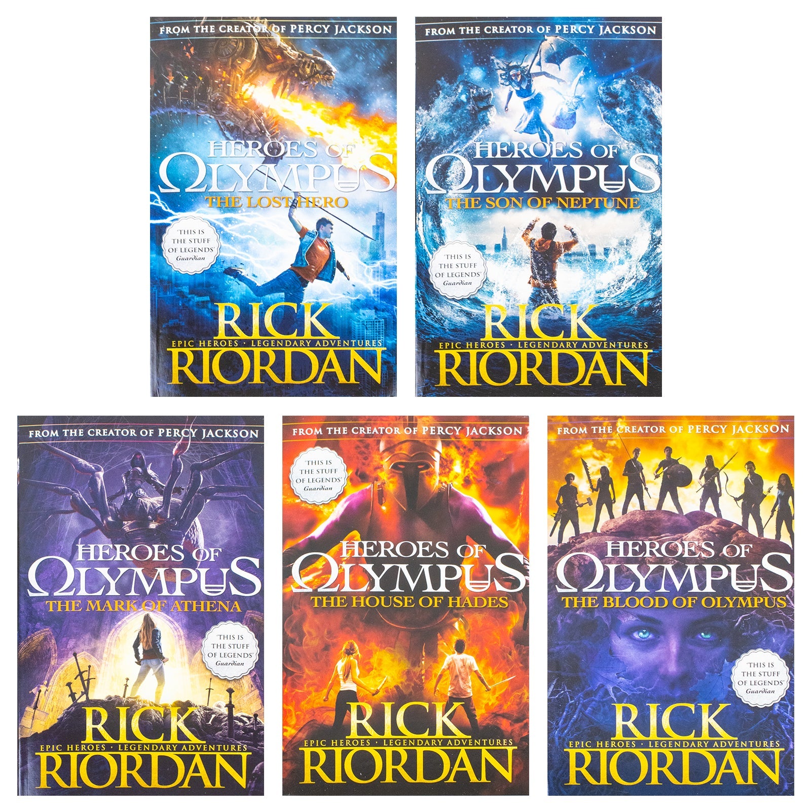 The Heroes of Olympus Complete 5-Book Collection by Rick Riordan |Epic Fantasy Adventure Series with Mythology,Quests & Heroes for Young Adult Readers