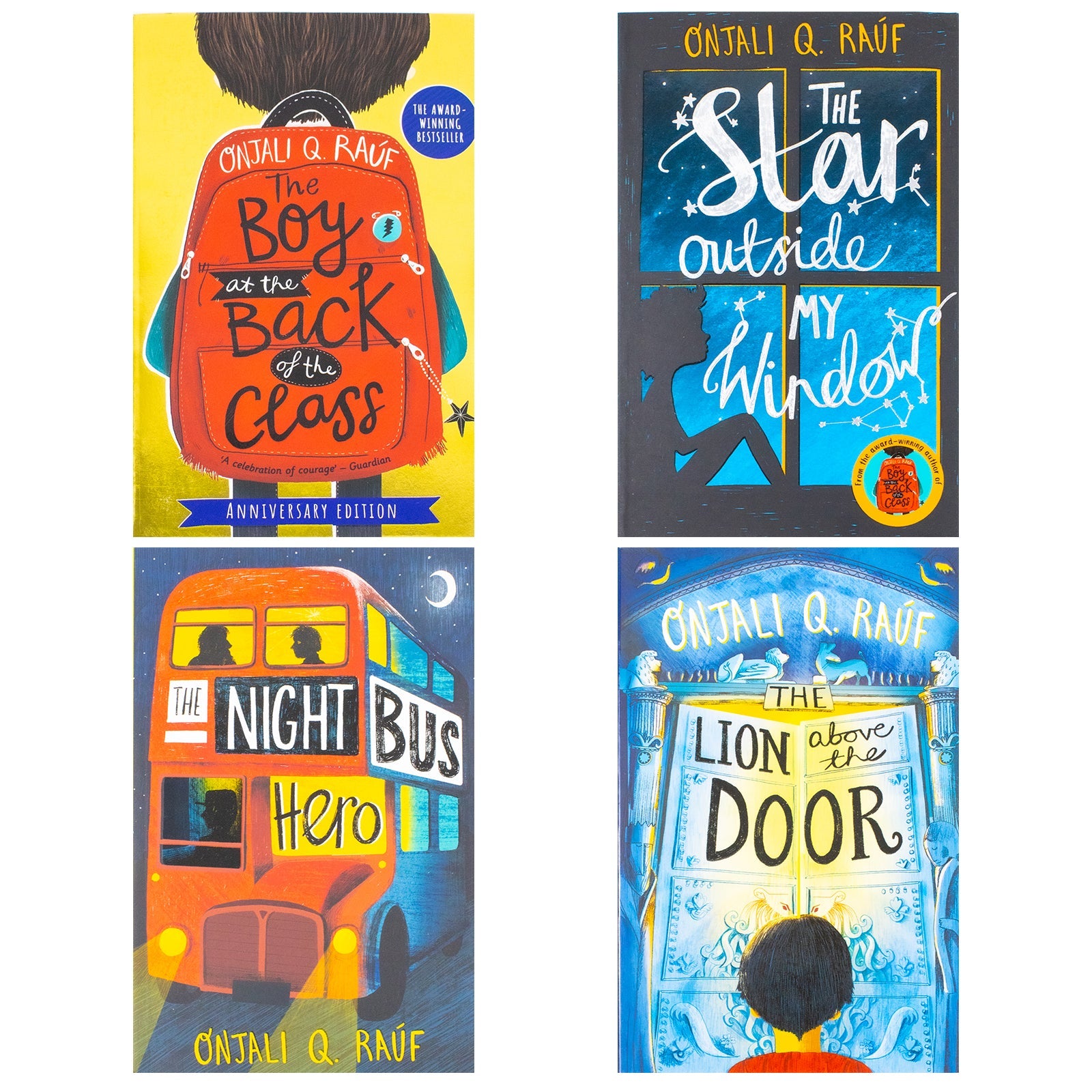 Onjali Rauf Collection 4 Books Set (The Boy At the Back of the Class, The Star Outside my Window, The Night Bus Hero & MORE)