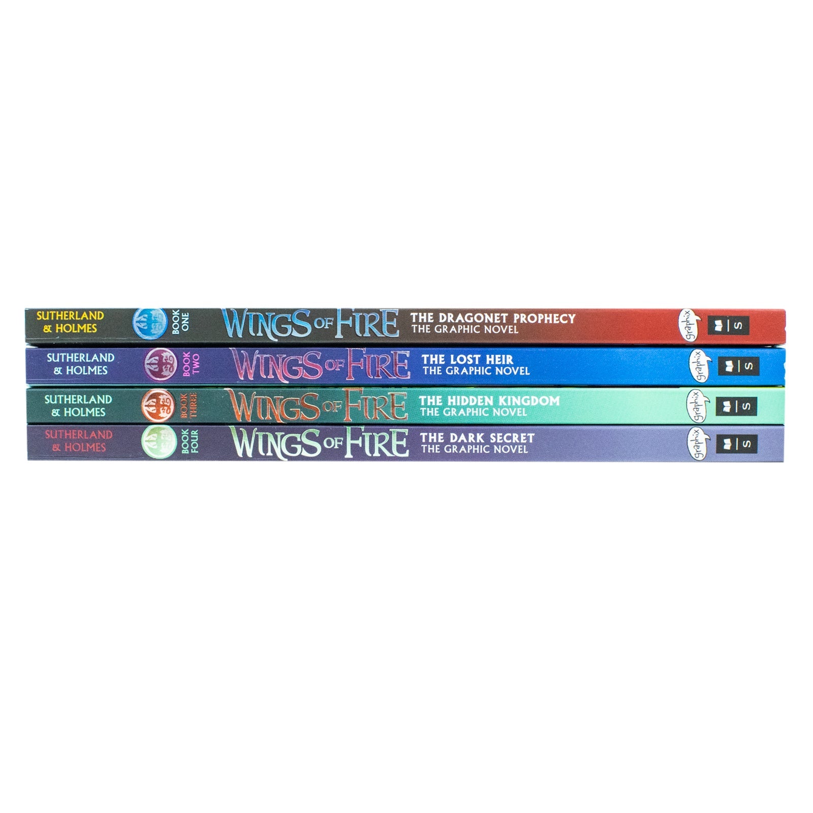 Wings of Fire Graphic Novel Box Set – 4 Fantasy Books by Tui T. Sutherland for Kids & Young Readers, Full of Dragons, Fun & Middle Grade Reading
