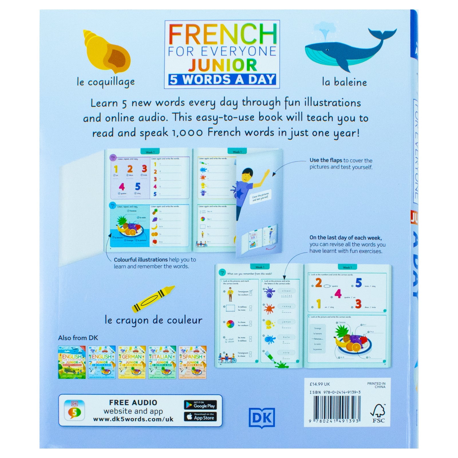 French for Everyone Junior 5 Words a Day: Learn and Practise 1,000 French Words