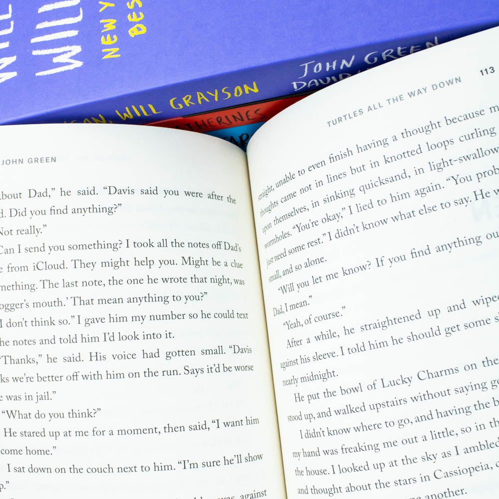 John Green 4 Book Set (The Fault in our Stars,An Abundance of Katherines,Will Grayson Will Grayson,Turtles All The Way Down)