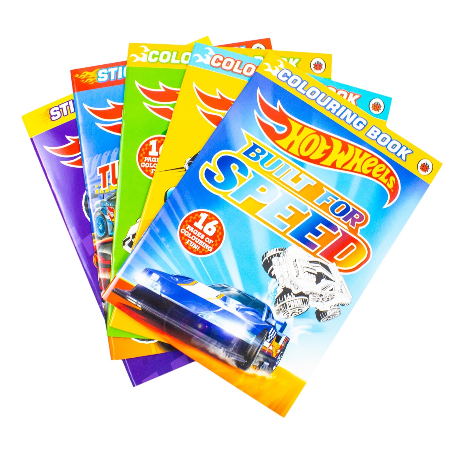 Hot Wheels Sticker Activity 5 Book Collection Set (Turbo Challenge, Criss Cross Crash, Built For Speed, Stunt Zone, Made To Race) | Paperback