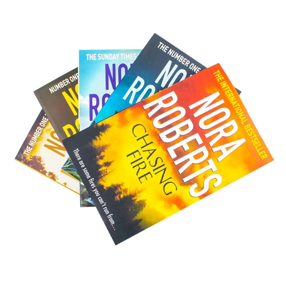 Nora Robert 5 Book Collection Set (Chasing Fire,The Collector,The Witness,Whiskey Beach,The Liar)