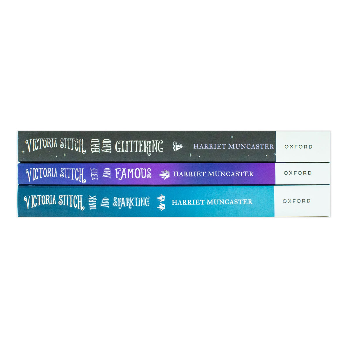 Victoria Stitch Series 3 Book Set by Harriet Muncaster – Bad and Glittering, Free and Famous, Dark and Sparkling – Fantasy Fiction for Kids & Readers