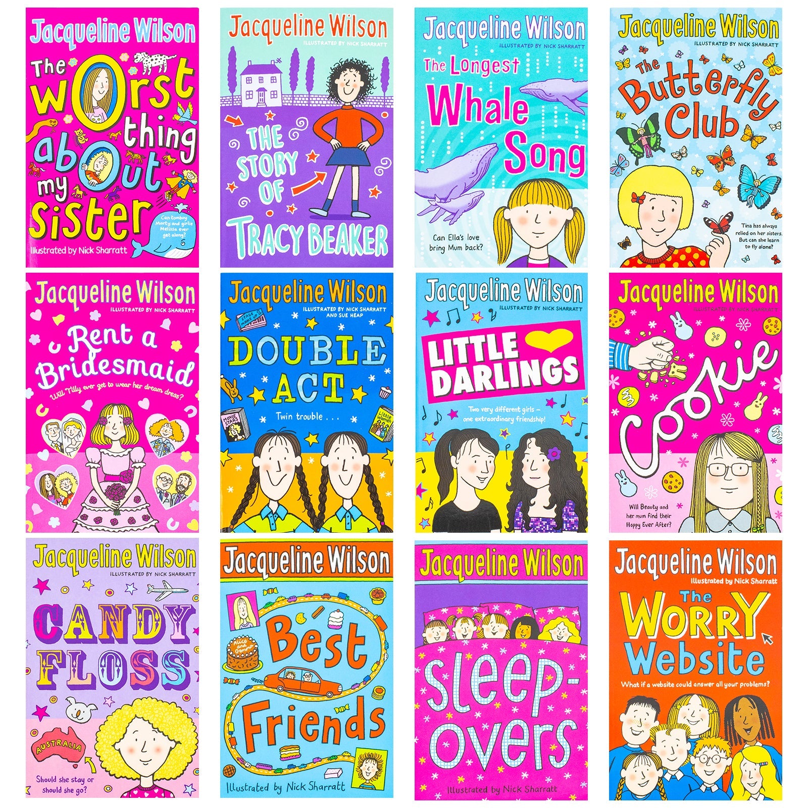 Jacqueline Wilson 12 Books Box Collection Set Pack Illustrated By Nick Sharratt