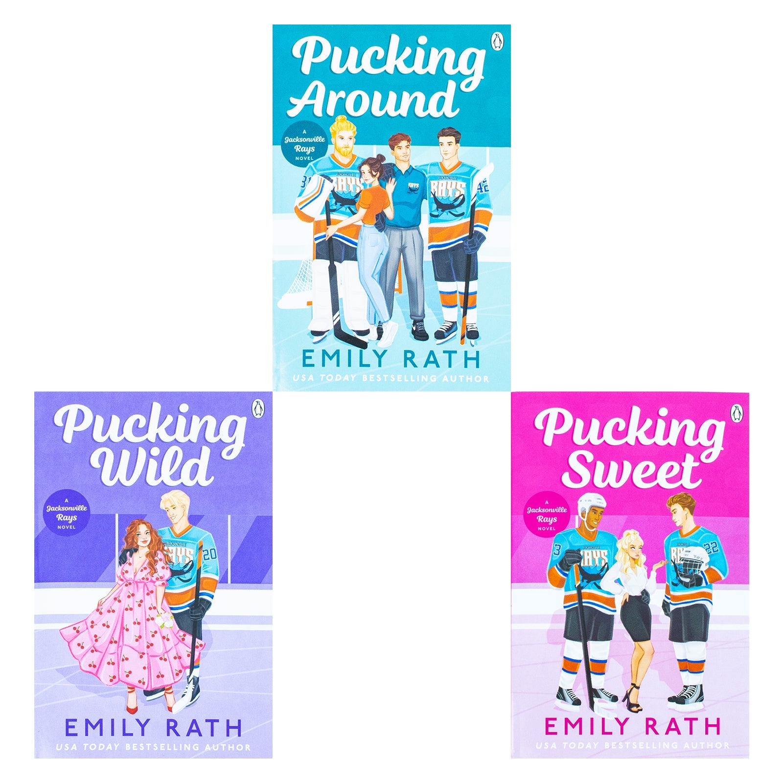 Jacksonville Rays Series By Emily Rath 3 Books Collection Set (Pucking Around, Pucking Wild & Pucking Sweet)