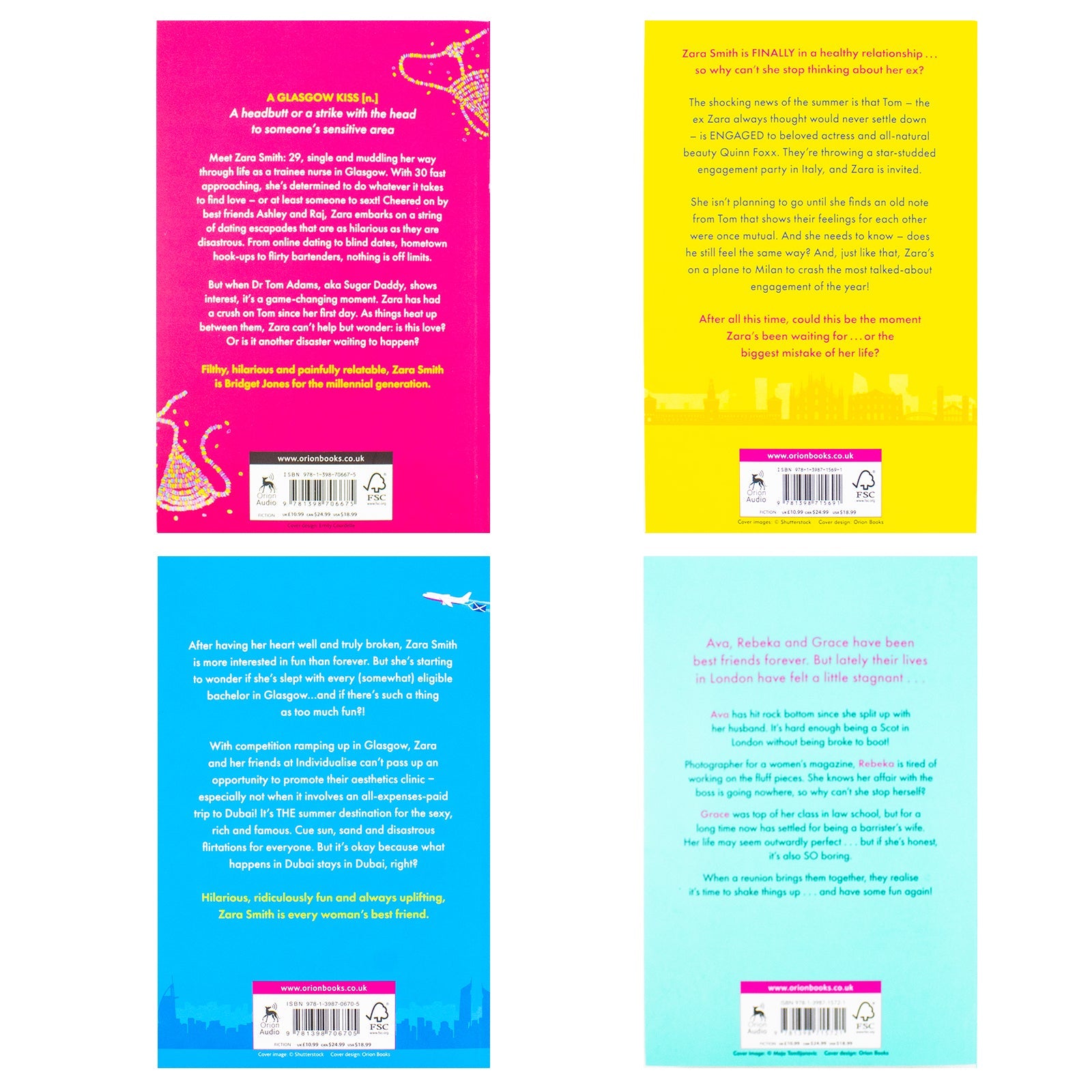 Sophie Gravia 4 Books Collection Set (A Glasgow Kiss, Hot Girl Summer, What Happens in Dubai & Meet Me in Milan)