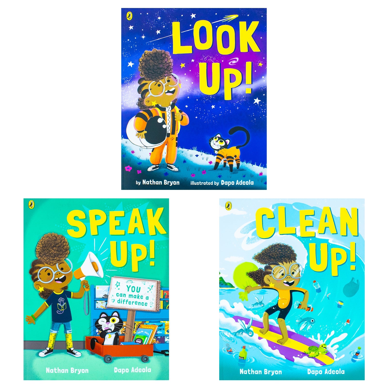 Nathan Bryon 3 Books Collection Set (Look Up!, Clean Up!, Speak Up!) | Paperback