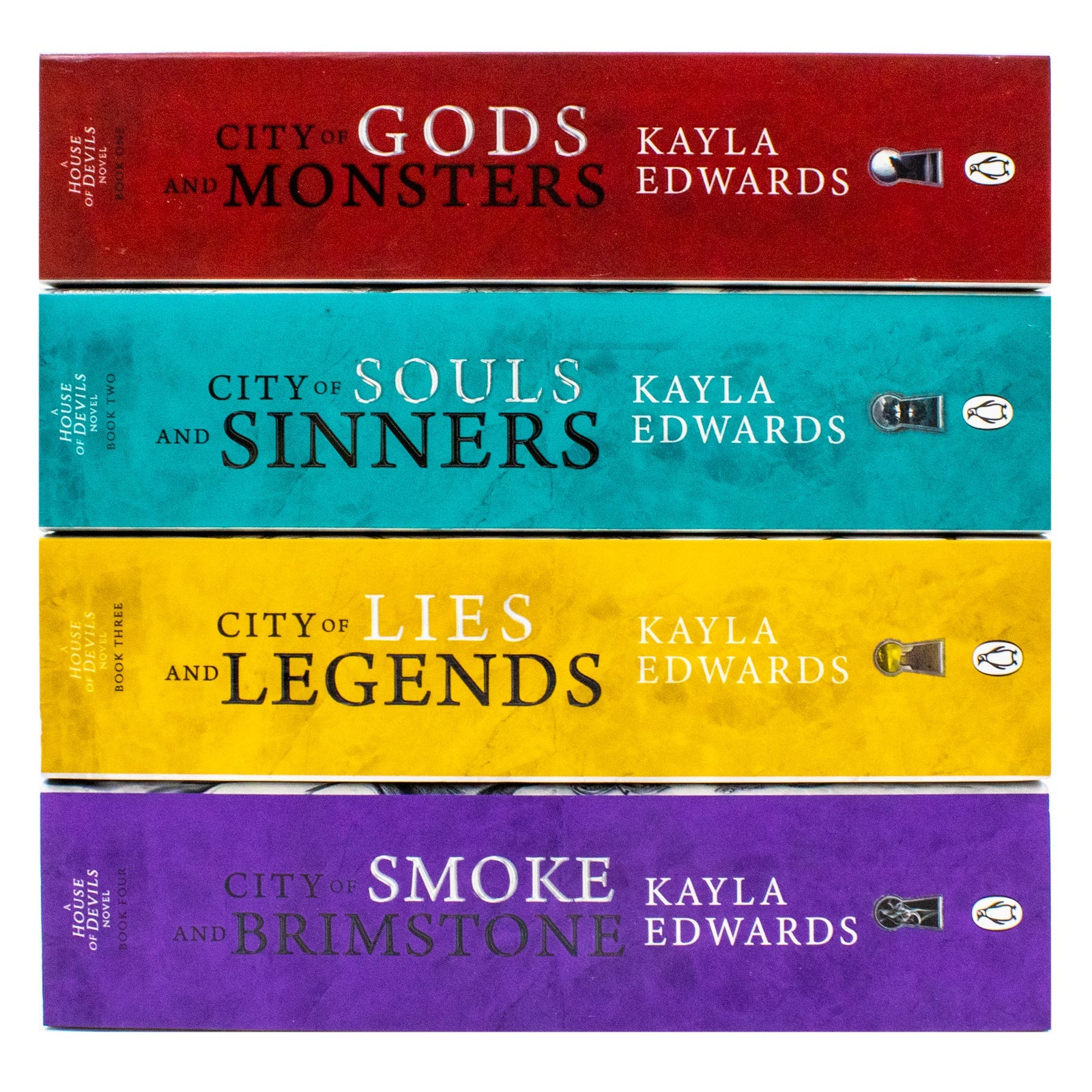 House of Devils Series by Kayla Edwards 4 Books Collection Set (City of Gods and Monsters, City of Souls and Sinners, City of Lies and Legends and City of Smoke and Brimstone)