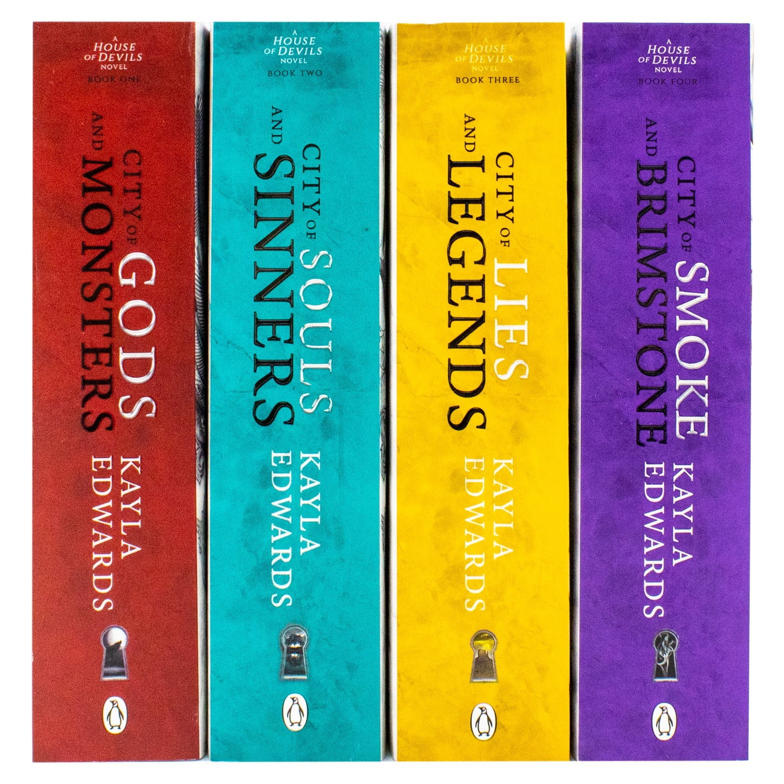 House of Devils Series by Kayla Edwards 4 Books Collection Set (City of Gods and Monsters, City of Souls and Sinners, City of Lies and Legends and City of Smoke and Brimstone)
