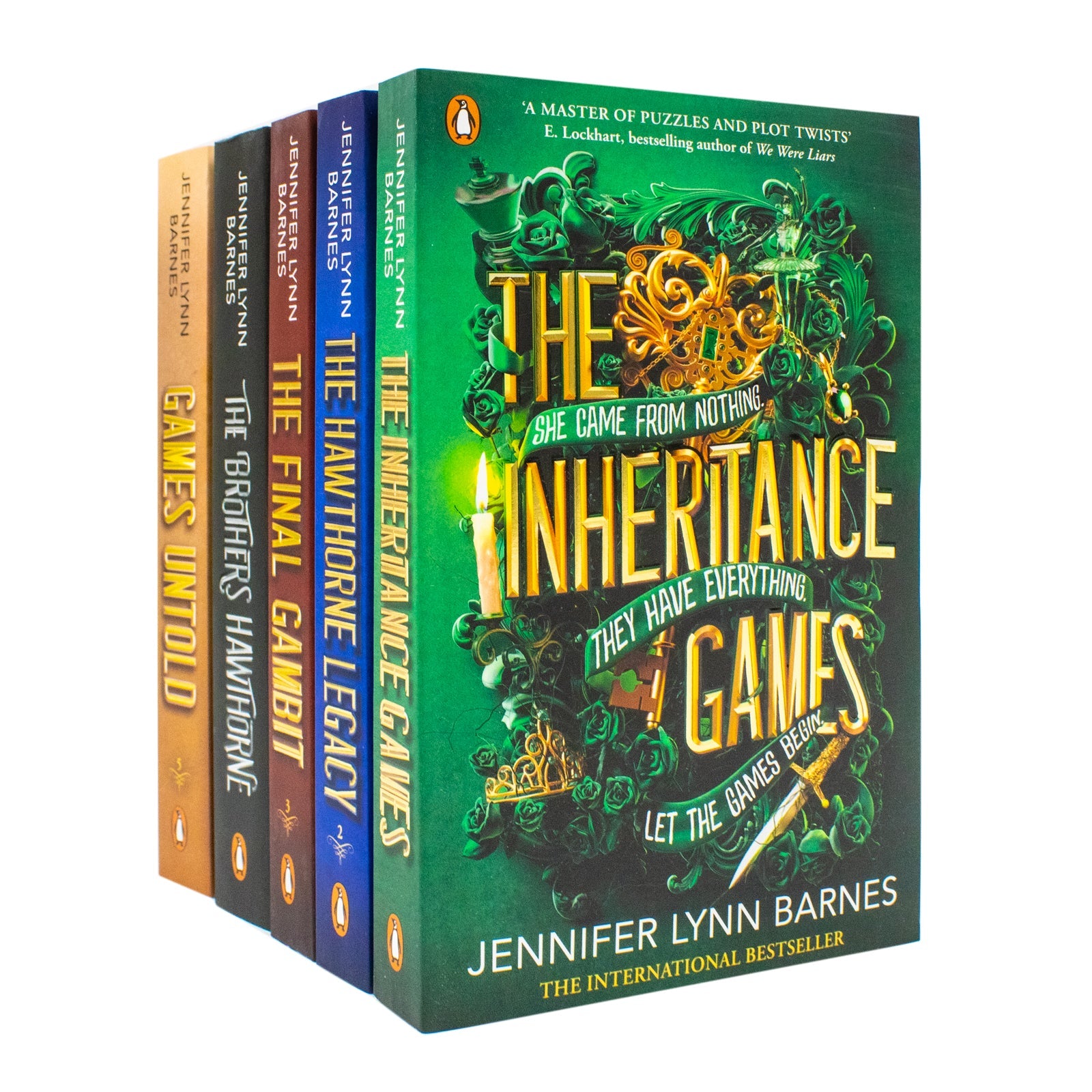 The Inheritance Games Series By Jennifer Lynn Barnes 5 Books Collection Set (Games Untold , The Brothers Hawthorne, The Final Gambit, The Hawthorne Legacy and The Inheritance Games)