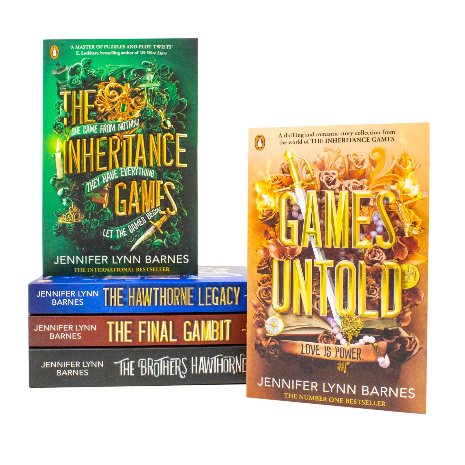 The Inheritance Games Series By Jennifer Lynn Barnes 5 Books Collection Set (Games Untold , The Brothers Hawthorne, The Final Gambit, The Hawthorne Legacy and The Inheritance Games)