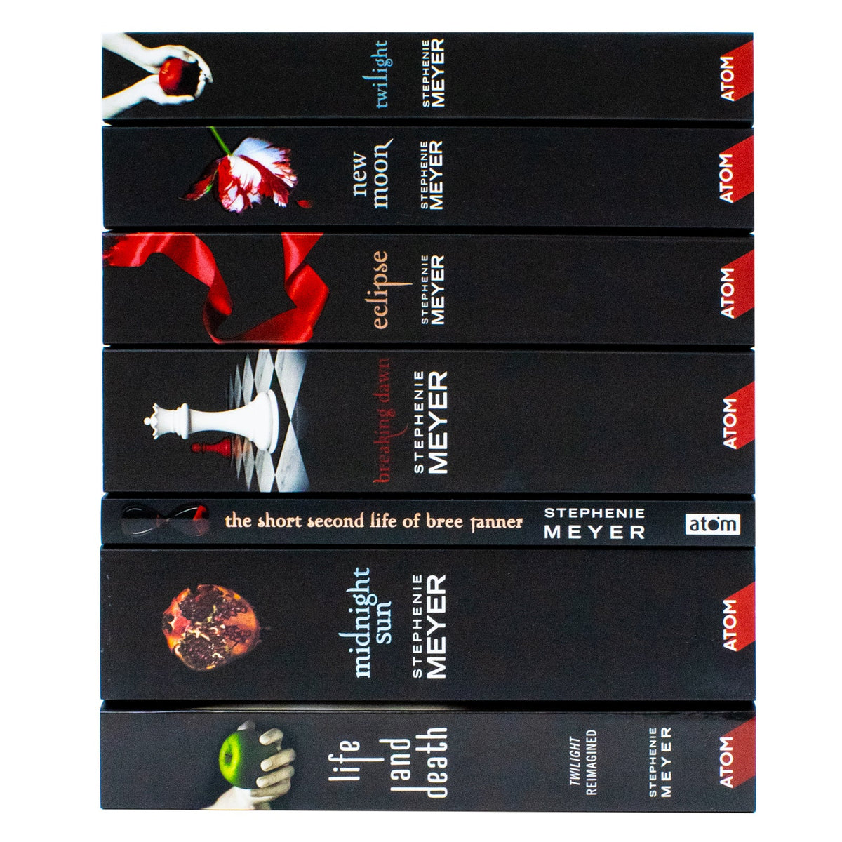 Twilight Saga by Stephenie Meyer 7 Books Collection Set (Life and Death, Midnight Sun and More)