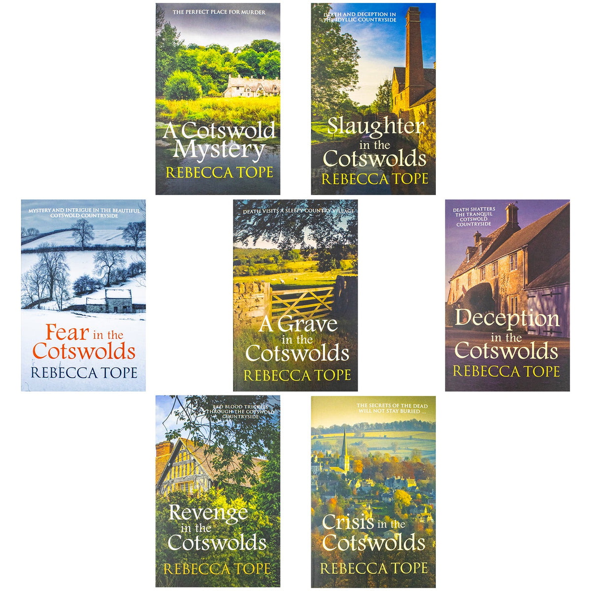 Rebecca Tope Cotswold Mystery Series Collection 7 Books Set (A Grave in the Cotswolds, Fear in the Cotswolds, A Cotswold Mystery and More) | Paperback