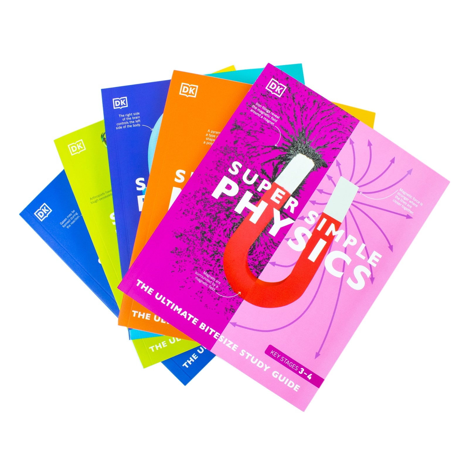 DK Super Simple Study Guide 5 Books Collection Set (Super Simple Maths, Chemistry, Physics, Biology, Psychology)