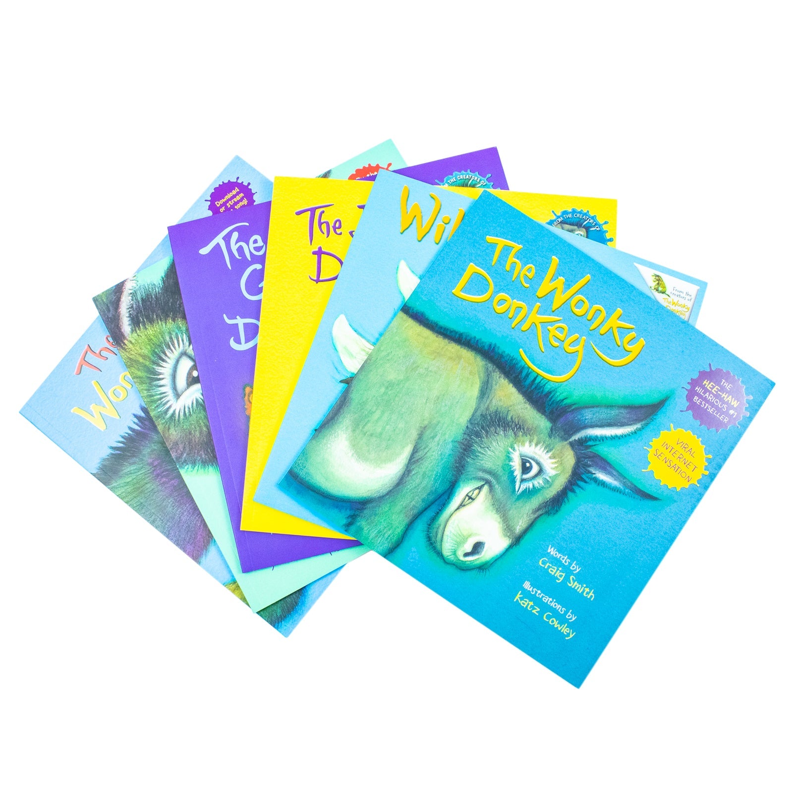 The Wonky Donkey Series 6 Books Collection Set by Craig Smith (The Wonky Donkey, The Stinky Wonky Donkey, Wonky Donkey's Big Surprise, Willbee the Bumblebee, Grinny Granny Donkey, The Dinky Donkey)