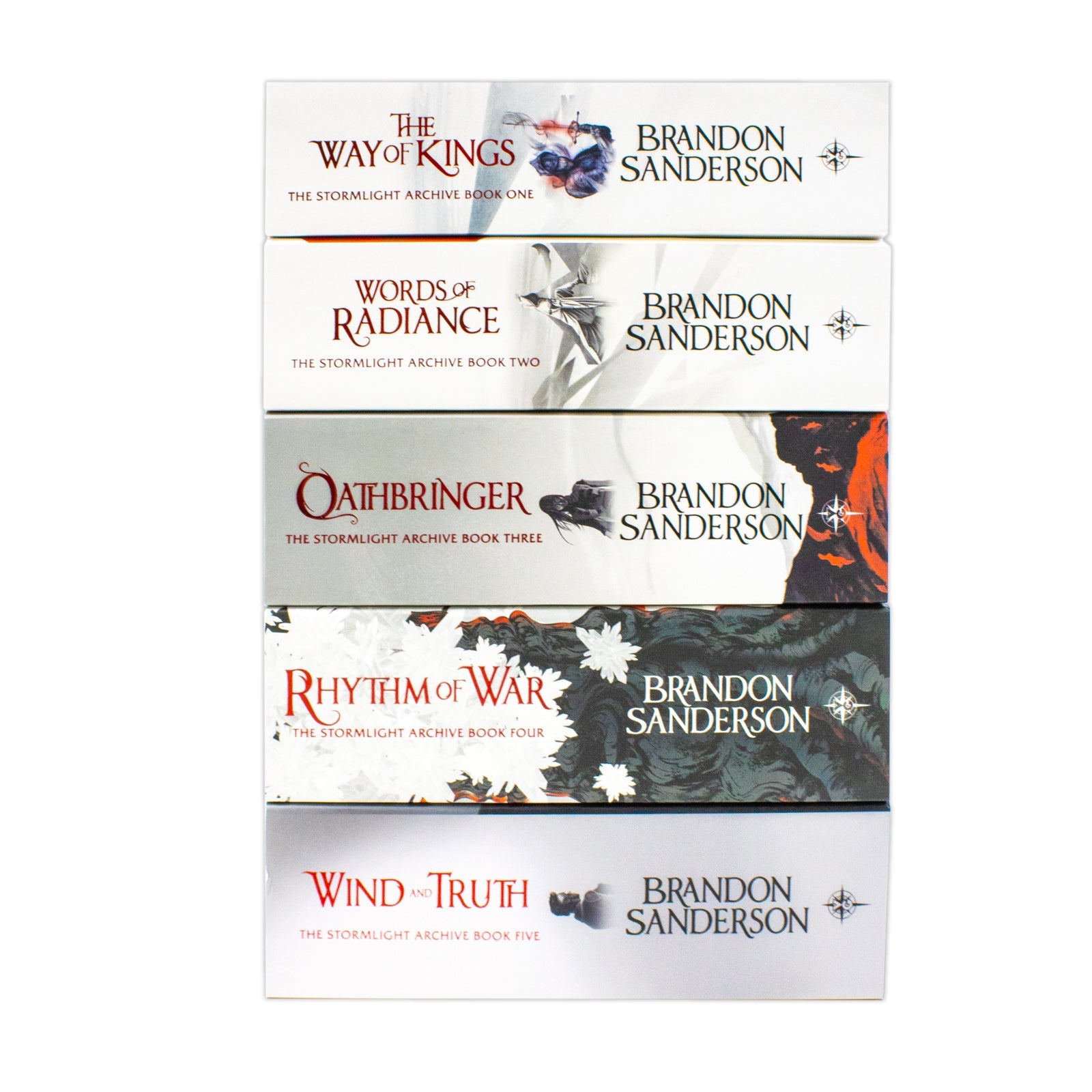 The Stormlight Archive Series 5 Books Collection Set by Brandon Sanderson (The Way of Kings, Words of Radiance, Oathbringer, Rhythm of War, Wind and Truth)