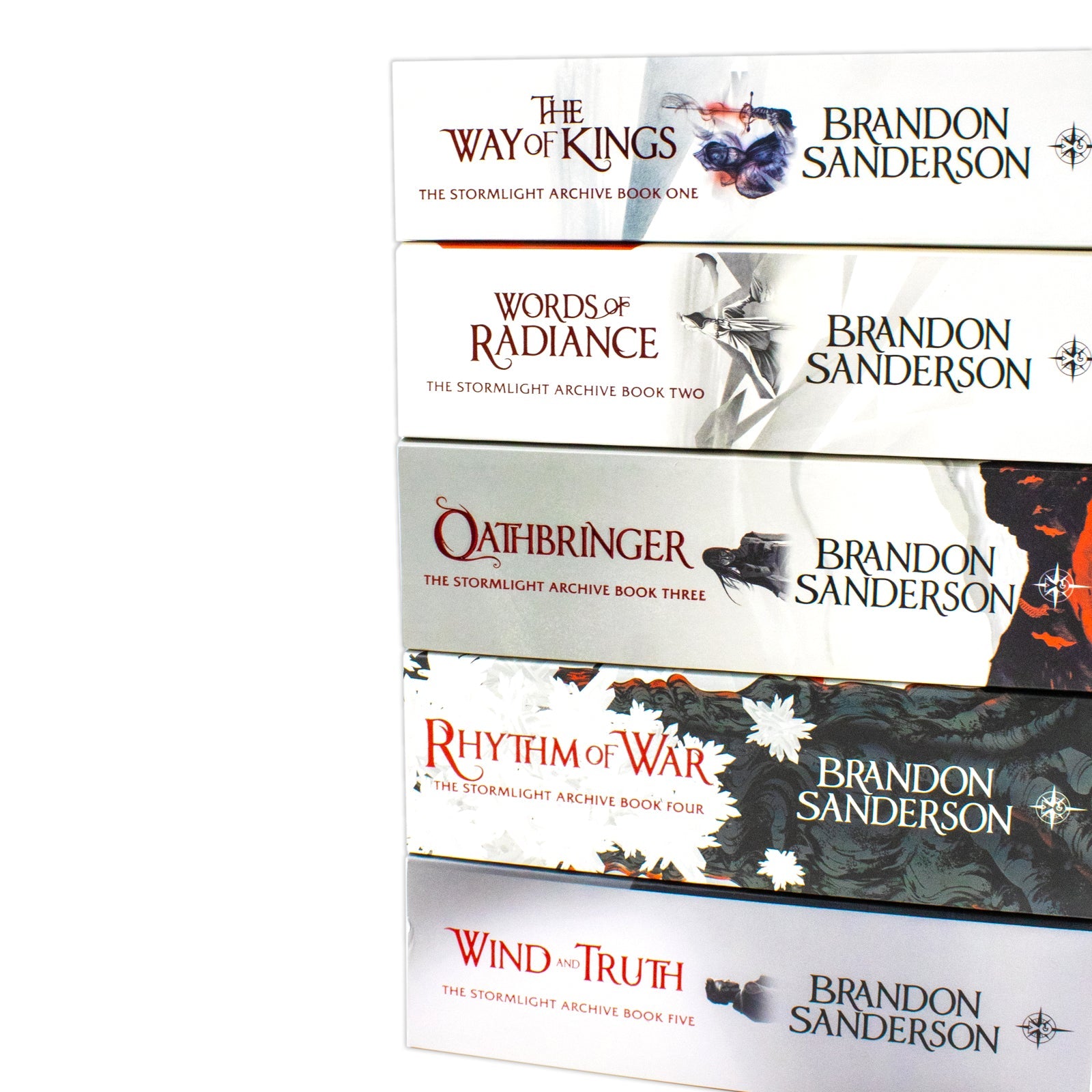 The Stormlight Archive Series 5 Books Collection Set by Brandon Sanderson (The Way of Kings, Words of Radiance, Oathbringer, Rhythm of War, Wind and Truth)