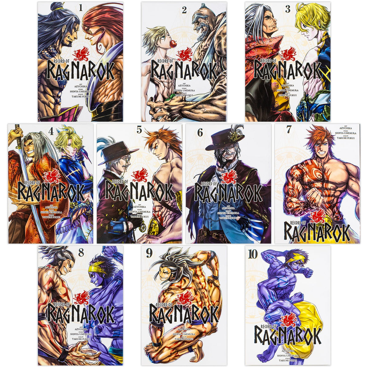 Record of Ragnarok Manga Series Collection Set Vol. 1-10 by Shinya Umemura | Paperback