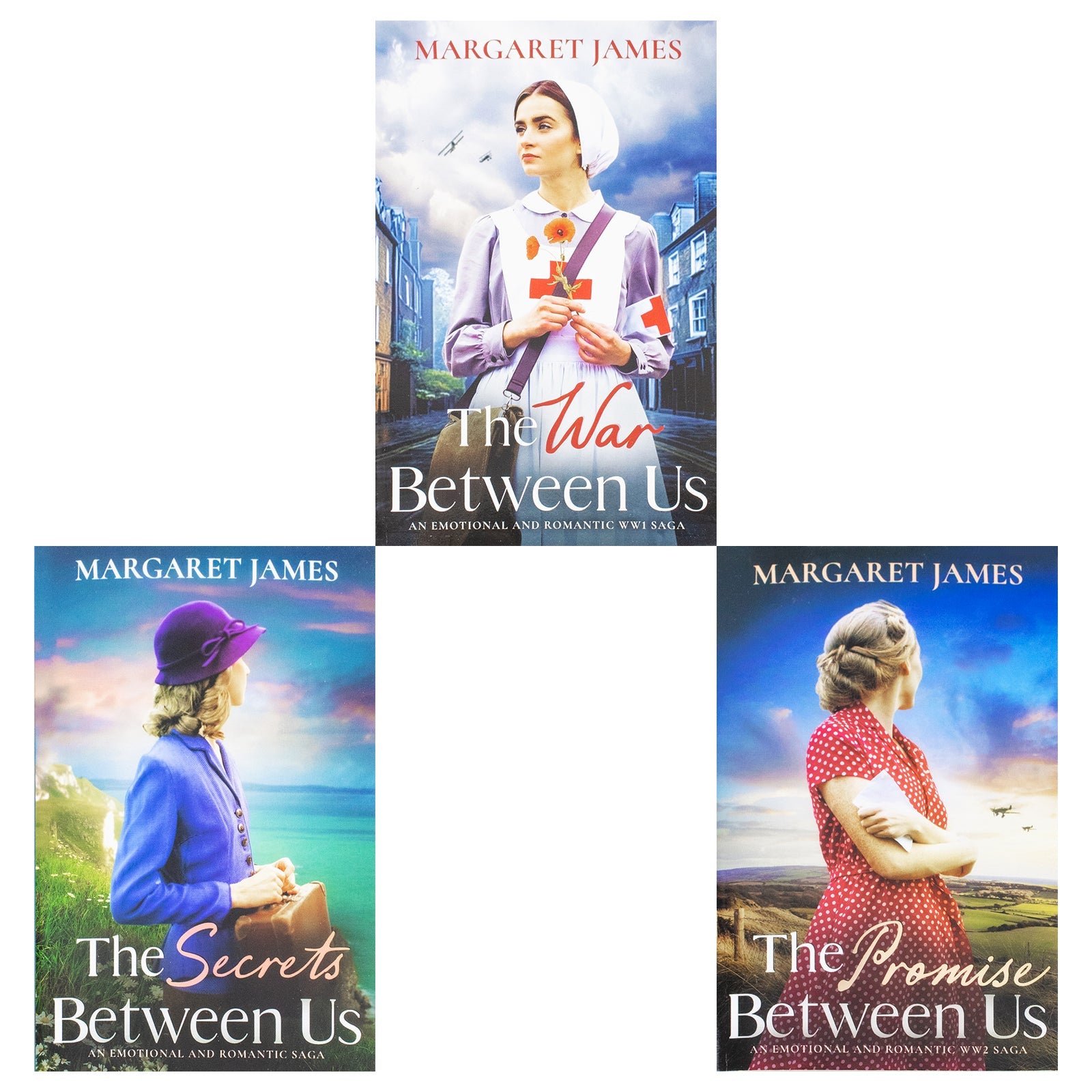The Denham Family Sagas 3 Books Collection Set by Margaret James (The War Between Us, The Secrets Between Us, The Promise Between Us)