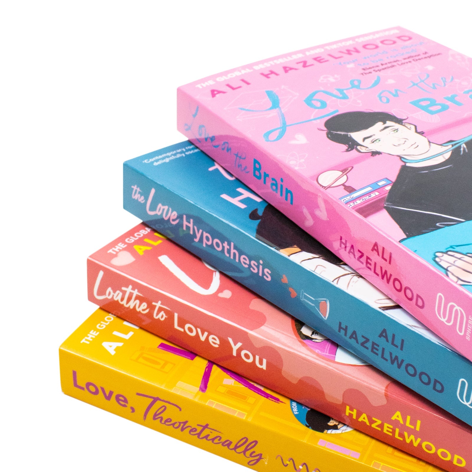 Ali Hazelwood 4 Book Collection Set (Loathe To Love You, Love Theoretically, Love On The Brain, The Love Hypothesis) | Paperback