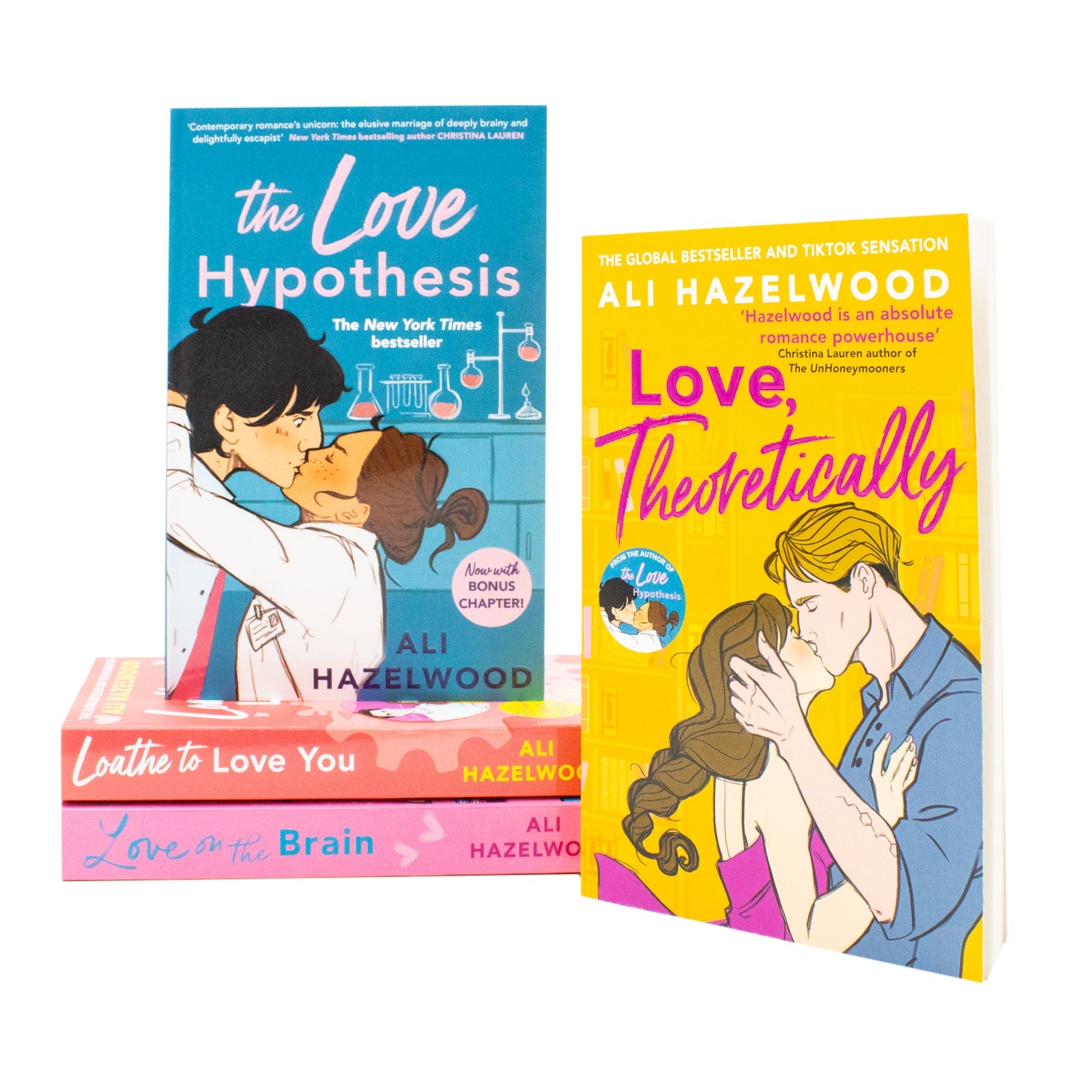 Ali Hazelwood 4 Book Collection Set (Loathe To Love You, Love Theoretically, Love On The Brain, The Love Hypothesis) | Paperback