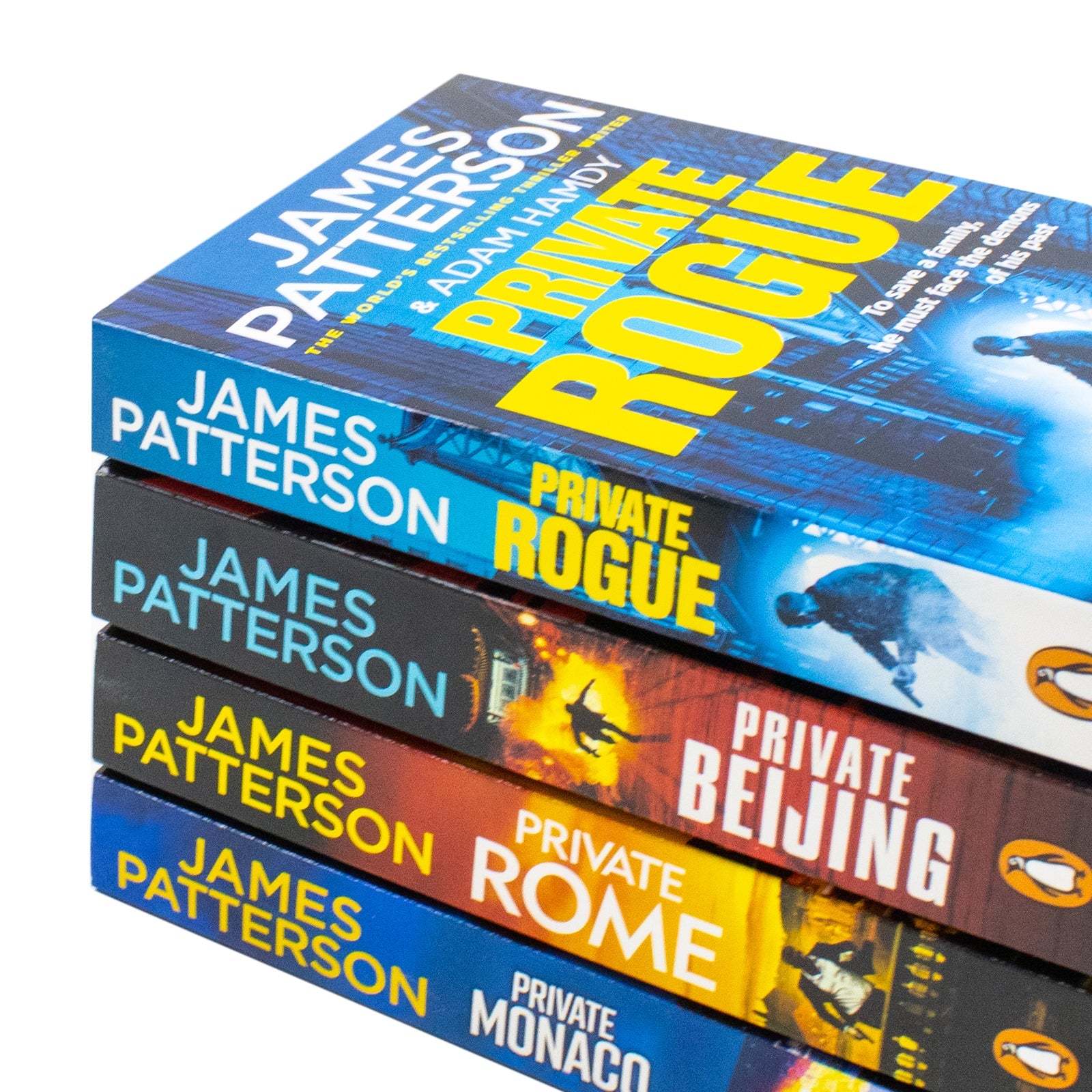 James Patterson Private Series 4 Books Collection Set (Books 16-19) (Private Rogue, Private Beijing, Private Rome, Private Monaco)