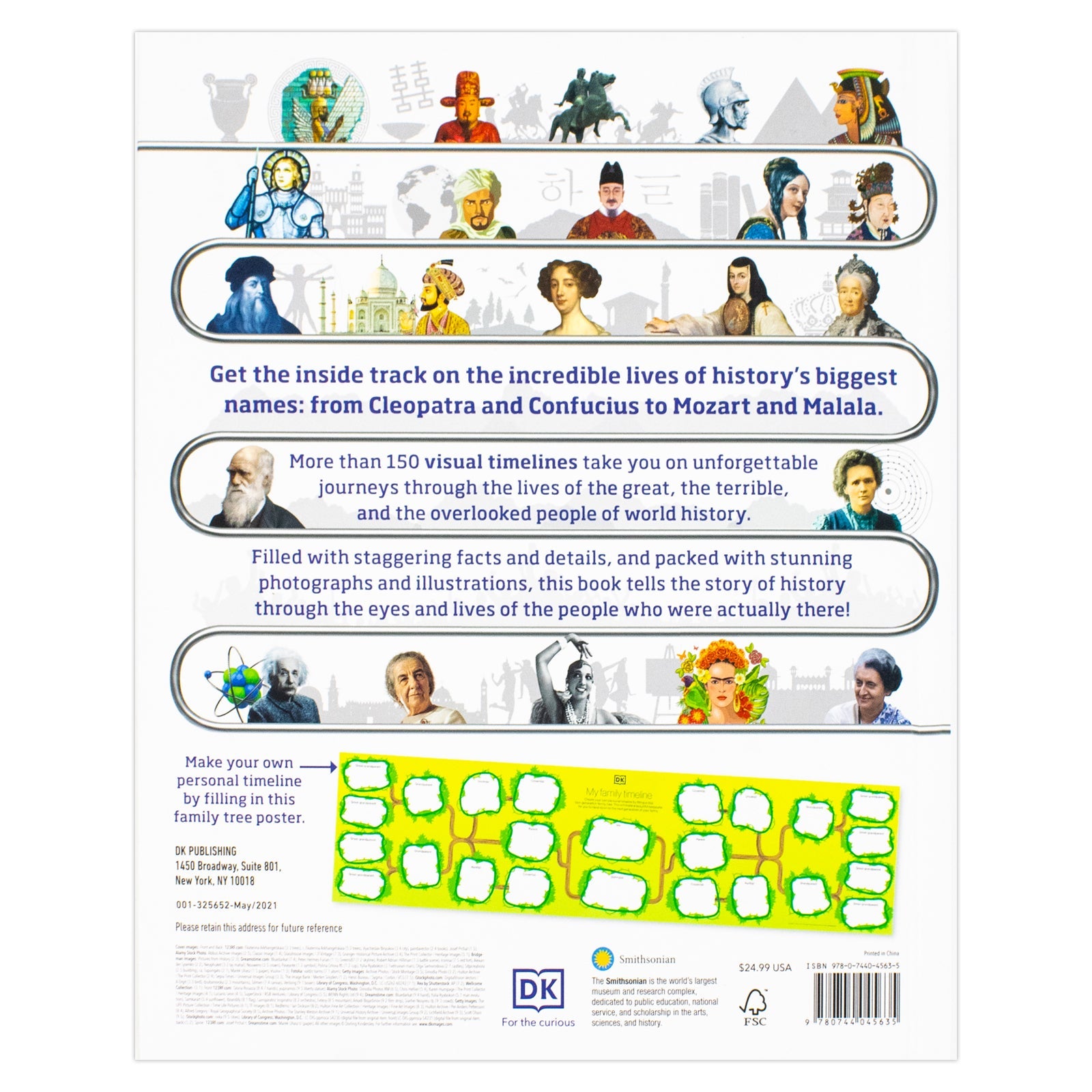 Timelines of Everyone: From Cleopatra and Confucius to Mozart and Malala | Hardcover Book (DK Children's Timelines)