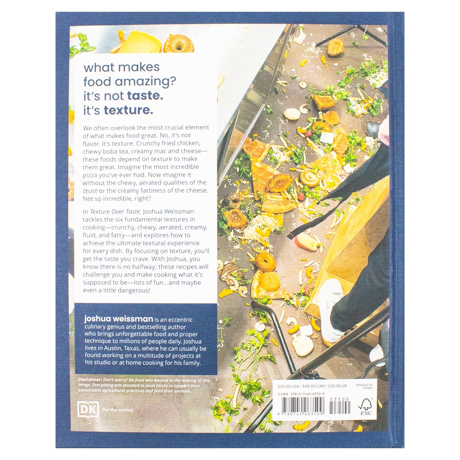 Joshua Weissman: Texture Over Taste Book (Hardcover)