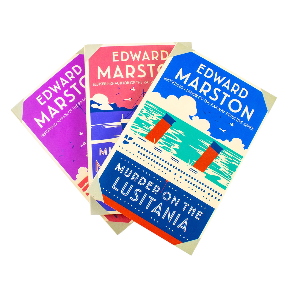 Edward Marston 3 Books Collection Set (Murder On The Minnesota, Murder On The Mauretania, Murder On The Lusitania)