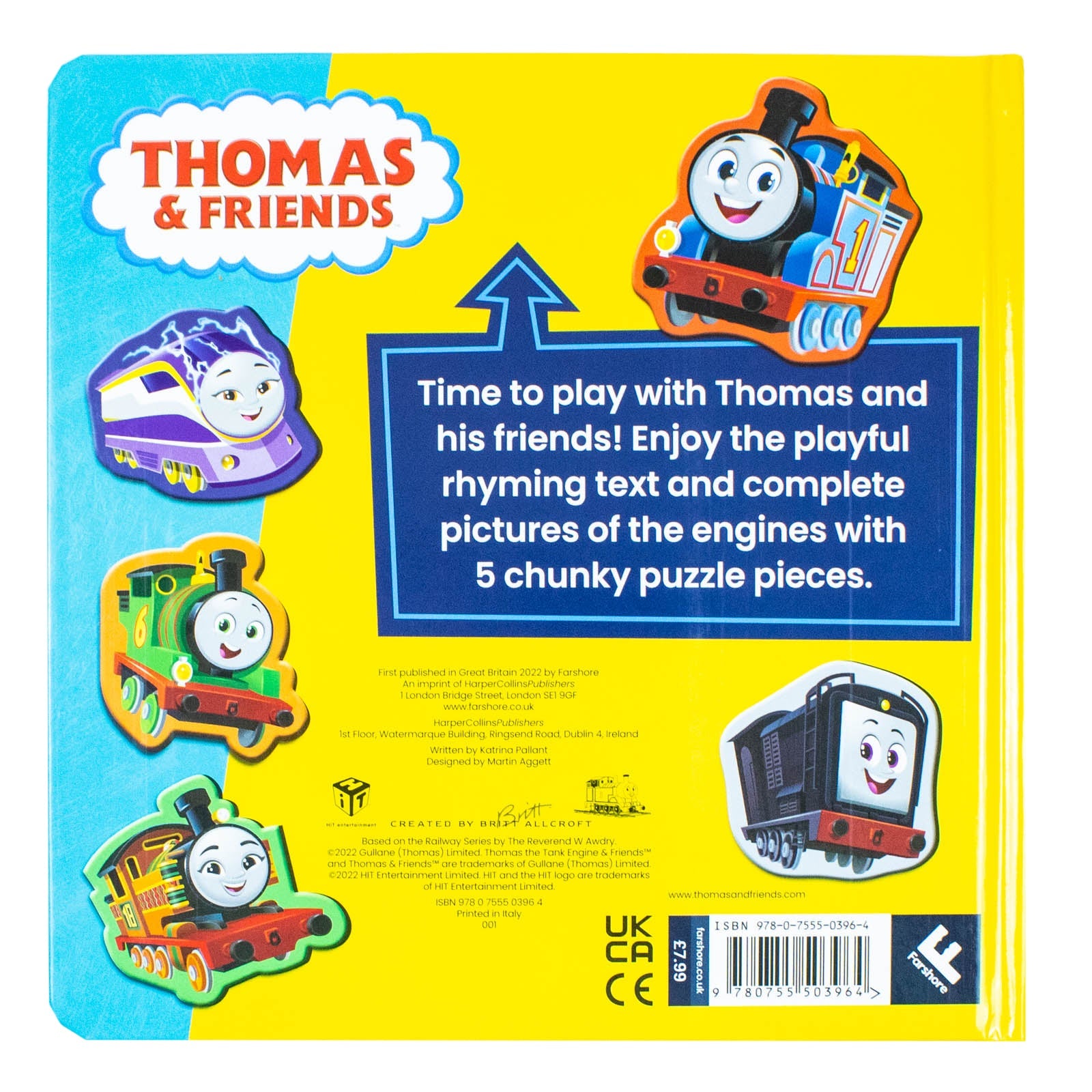 Thomas & Friends: Puzzle Pals| Chunky Jigsaw for Small Hands |Interactive Kids' Book, Early Learning, Fun,Educational Toys for Toddlers & Preschoolers