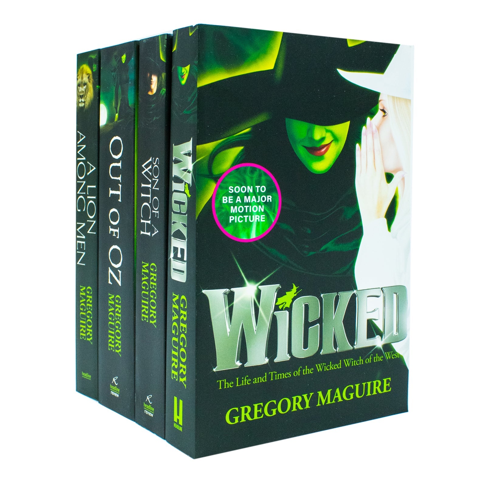 Wicked For Good Glinda Series 4 Book Collection by Gregory Maguire Wicked,Son of a Witch, A Lion Among Men & Out of Oz | Wizard of Oz Fantasy Books Set