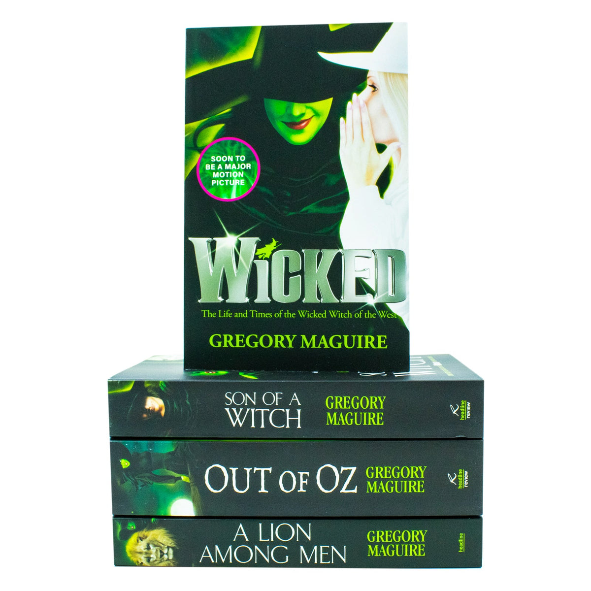 Wicked For Good Glinda Series 4 Book Collection by Gregory Maguire Wicked,Son of a Witch, A Lion Among Men & Out of Oz | Wizard of Oz Fantasy Books Set