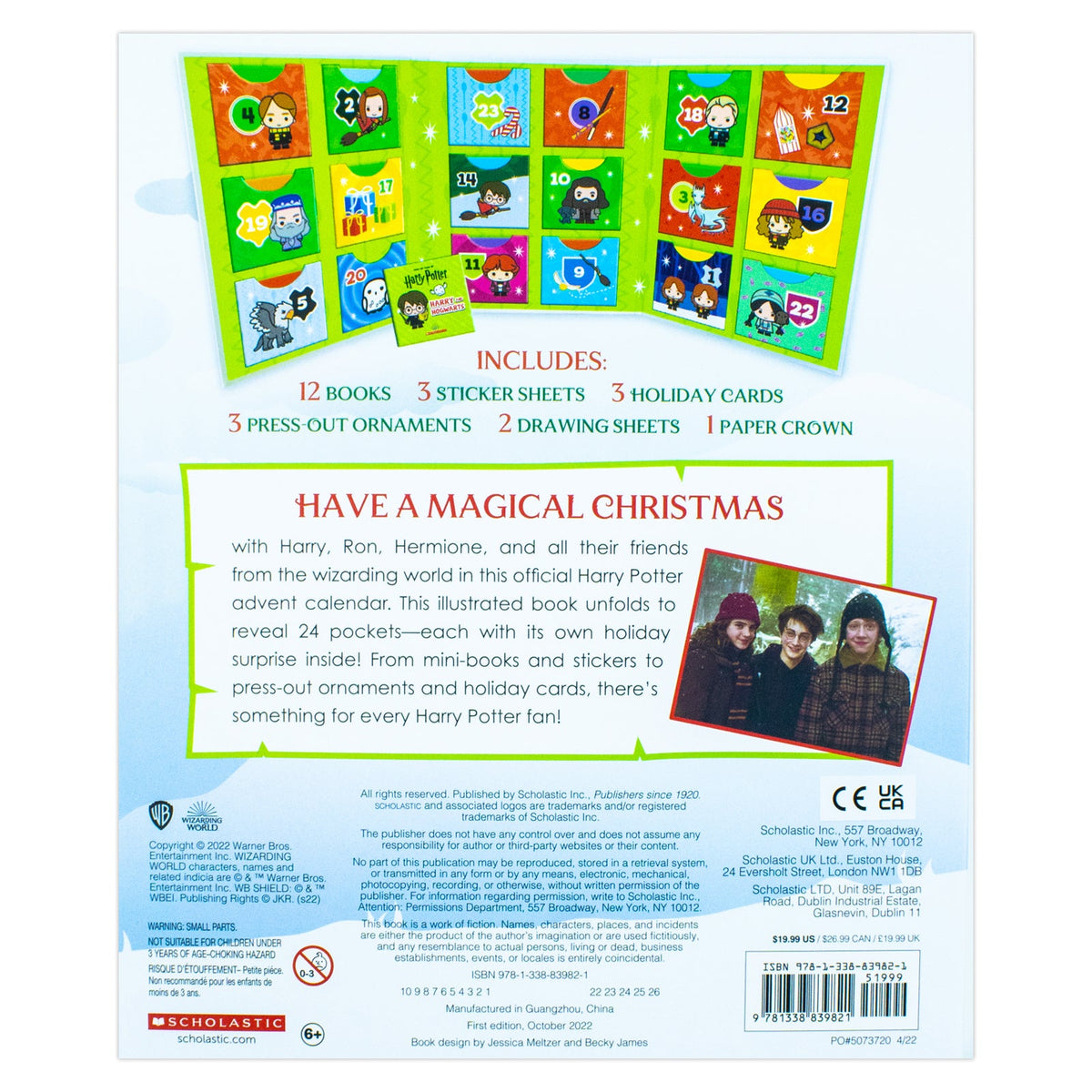 Official Harry Potter Advent Calendar – Magical Christmas Countdown Gift Box with 24 Wizarding World Surprises for Holiday Collectors & Fans