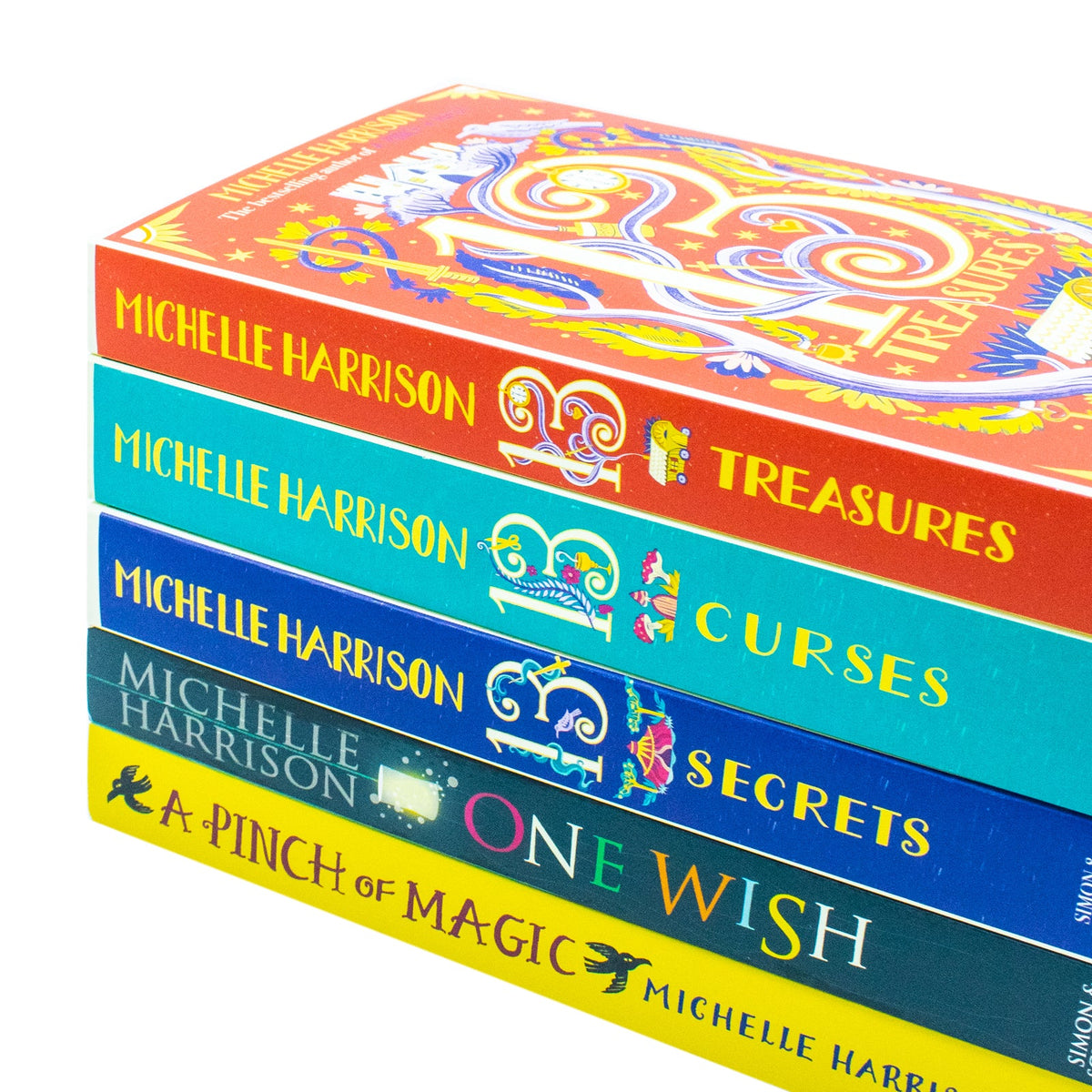 Michelle Harrison Collection 5 Book Collection Set (One Wish, The Thirteen Treasures, The Thirteen Curses, The Thirteen Secrets and A Pinch of Magic)