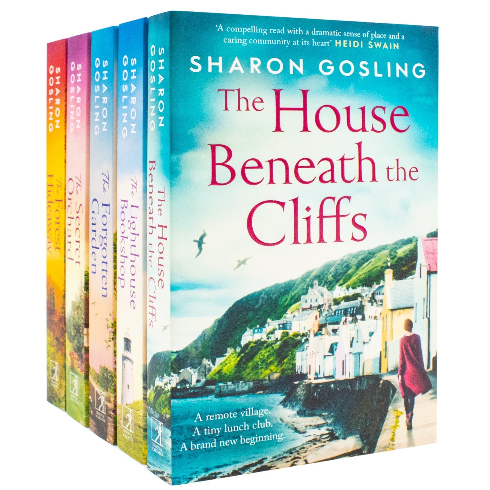 Sharon Gosling Series 5 Book Collection Set (The House Beneath The Cliffs, The Secret Orchad, The Lighthouse Bookshop, The Forest Hideway, The Forgotten Garden) | Paperback