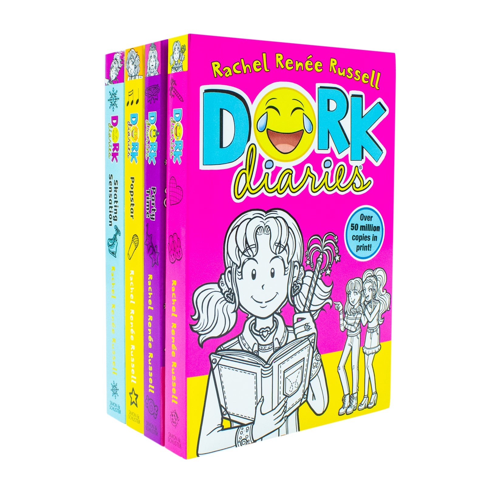 Dork Diaries Series (Book 1-4) By Rachel Renee Russell 4 Books Collection Set