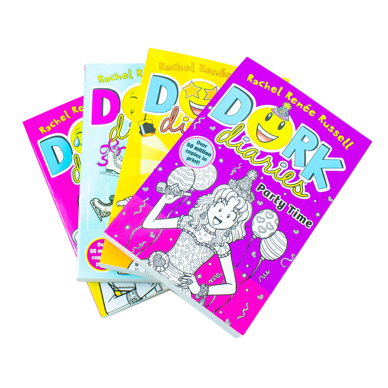 Dork Diaries Series (Book 1-4) By Rachel Renee Russell 4 Books Collection Set