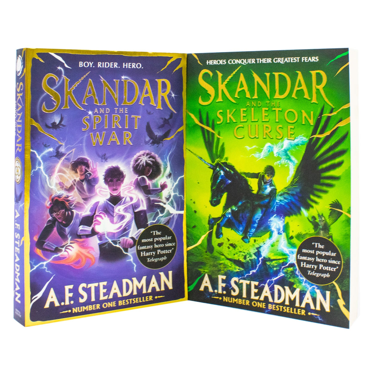 Skandar Series 2 Books Collection Set by A.F. Steadman | Skandar and the Spirit War & Skandar and the Skeleton Curse | Children's Fantasy Adventure