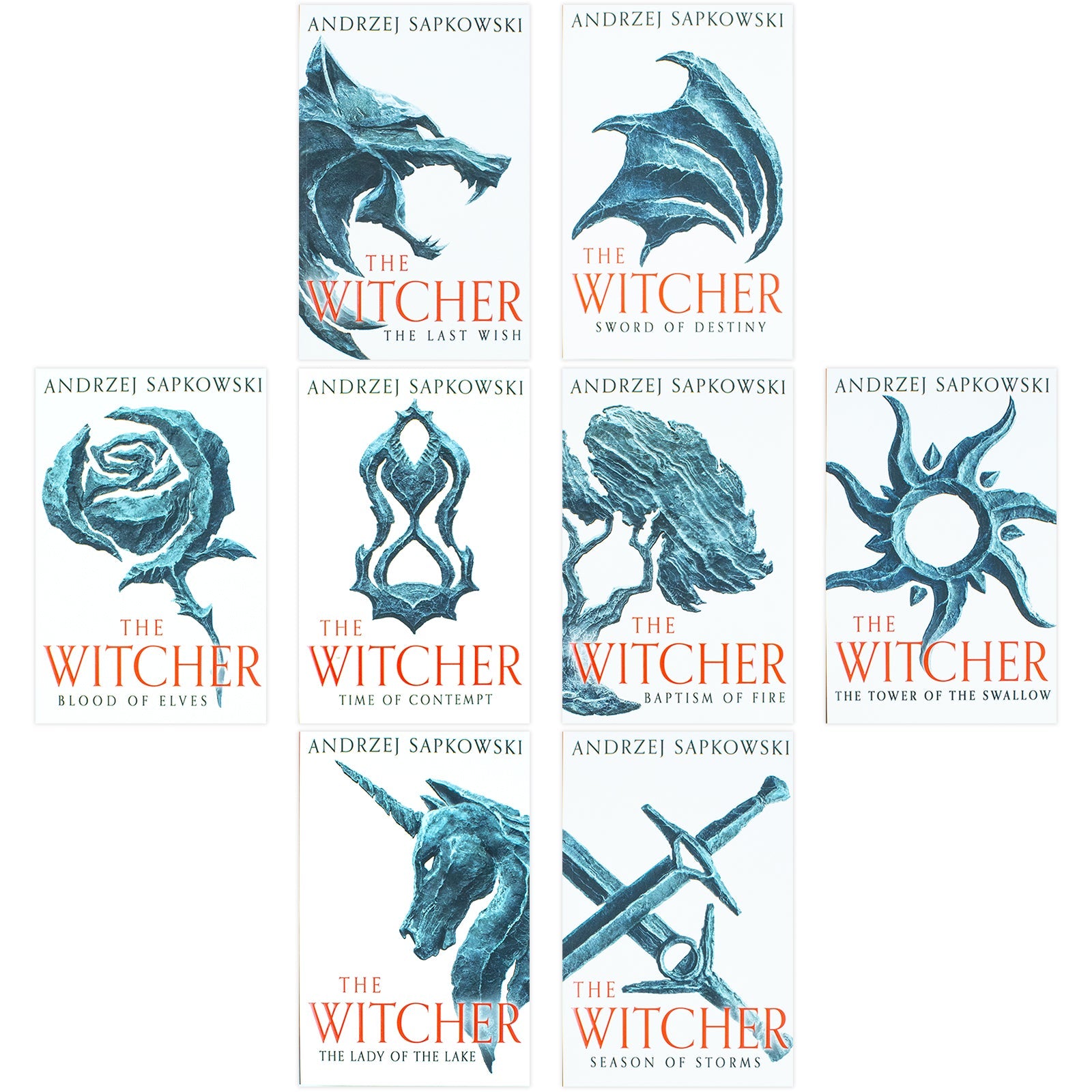 The Witcher Boxed Set 2024: The Last Wish, Sword of Destiny, Blood of Elves, Time of Contempt, Baptism of Fire, The Tower of The Swallow, The Lady of the Lake, Season of Storms