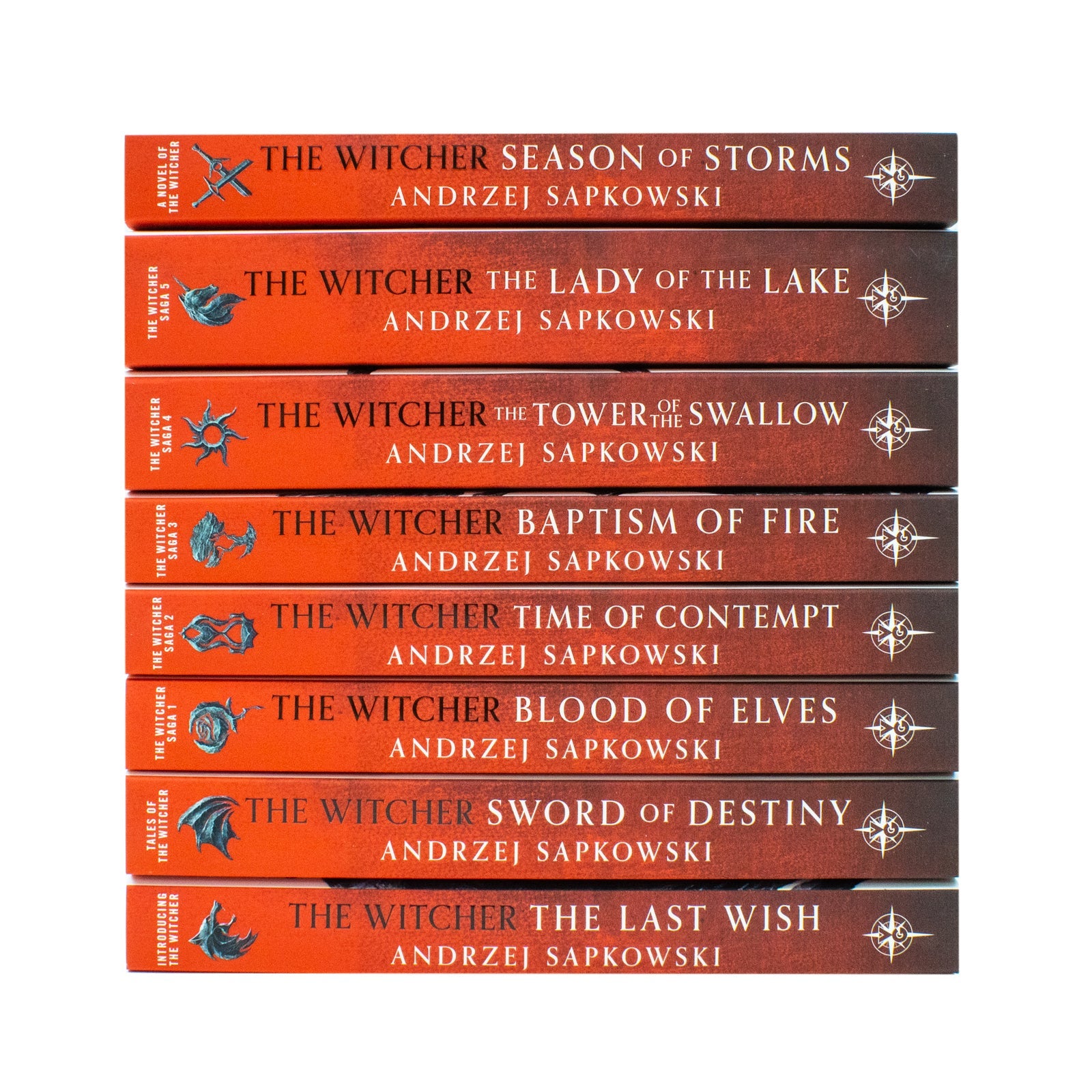The Witcher Boxed Set 2024: The Last Wish, Sword of Destiny, Blood of Elves, Time of Contempt, Baptism of Fire, The Tower of The Swallow, The Lady of the Lake, Season of Storms