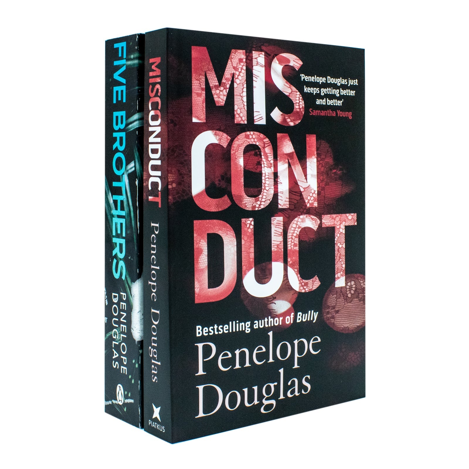 Penelope Douglas 2 Books Collection Set (Misconduct and Five Brothers)