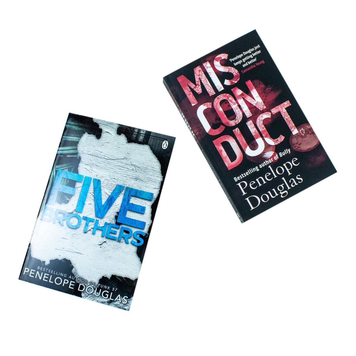 Penelope Douglas 2 Books Collection Set (Misconduct and Five Brothers)