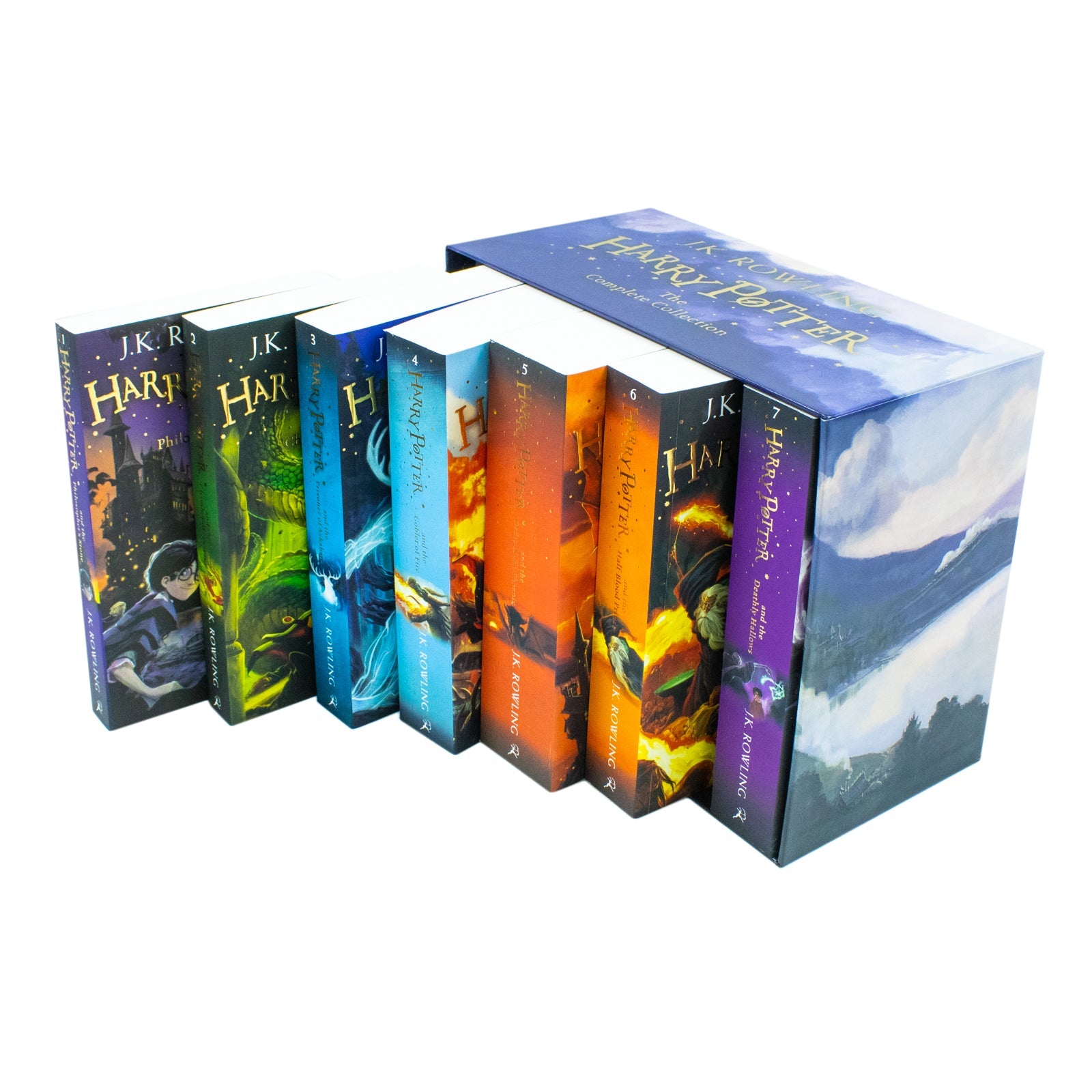 Harry Potter 7 Books Box Set Collection J K Rowling Paperback Age 12+
