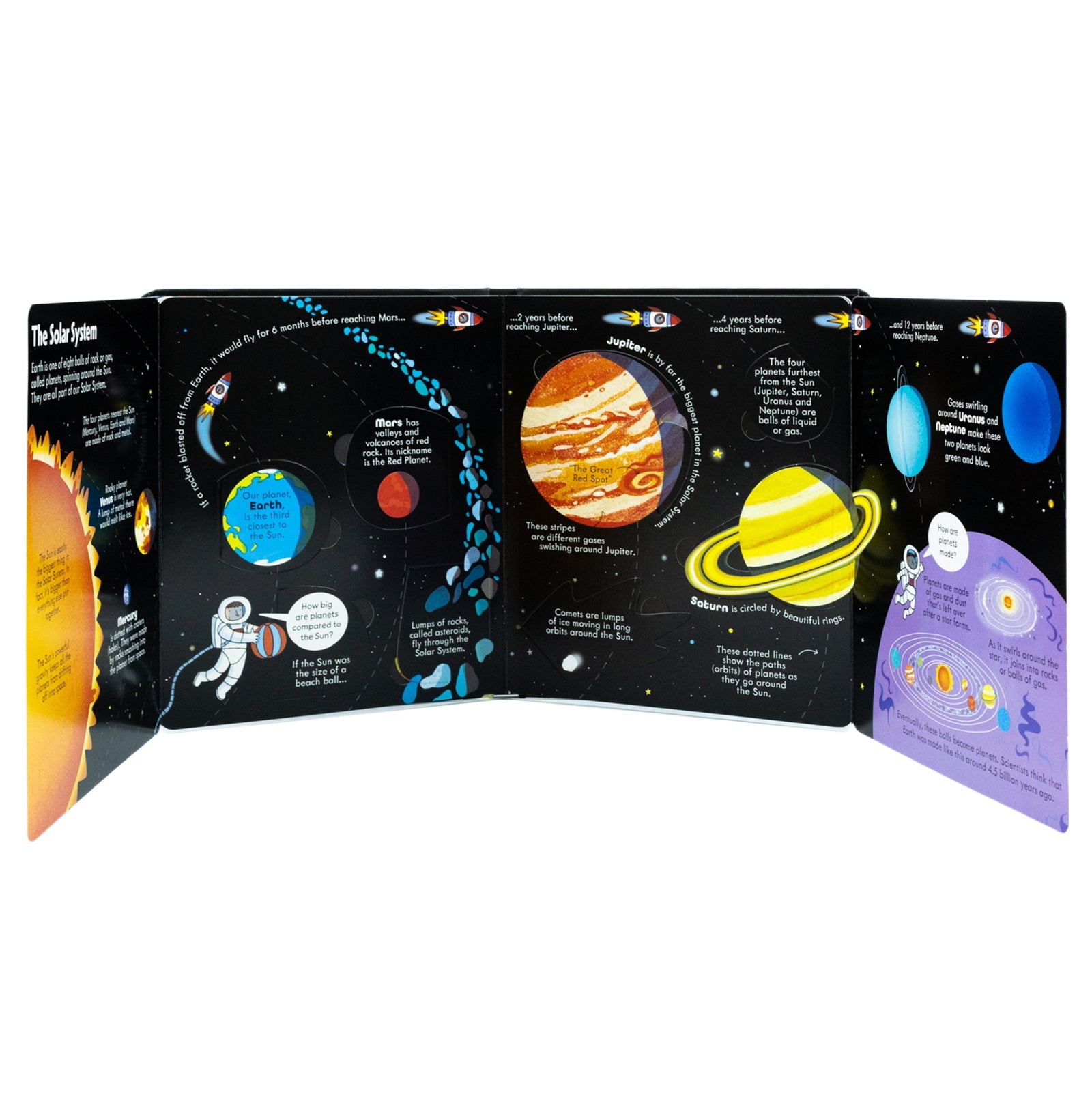 Usborne Lift-the-Flap Look Inside: Space by Rob Lloyd Jones, Fun STEM Astronomy Book for Kids- Explore Planets, Rockets, Stars & the Universe