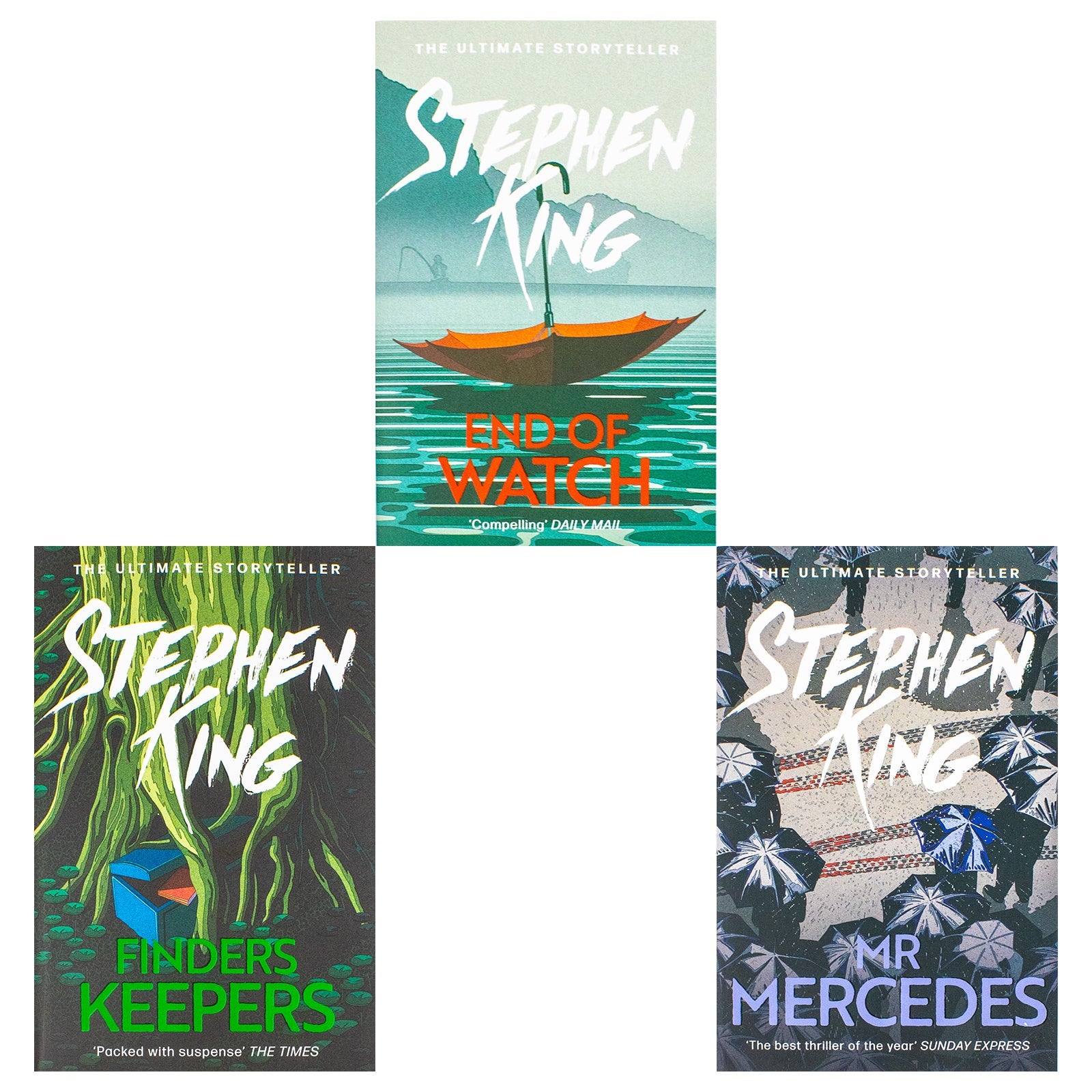 The Bill Hodges Trilogy Stephen King 3 Books Collection Set Mr Mercedes, Finders