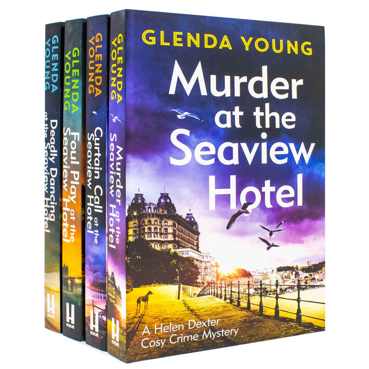 Helen Dexter Cosy Crime Mysteries 4 Books Collection Set By Glenda Young ( Deadly Dancing, Foul Play, Murder at the Seaview, Curtain Call )
