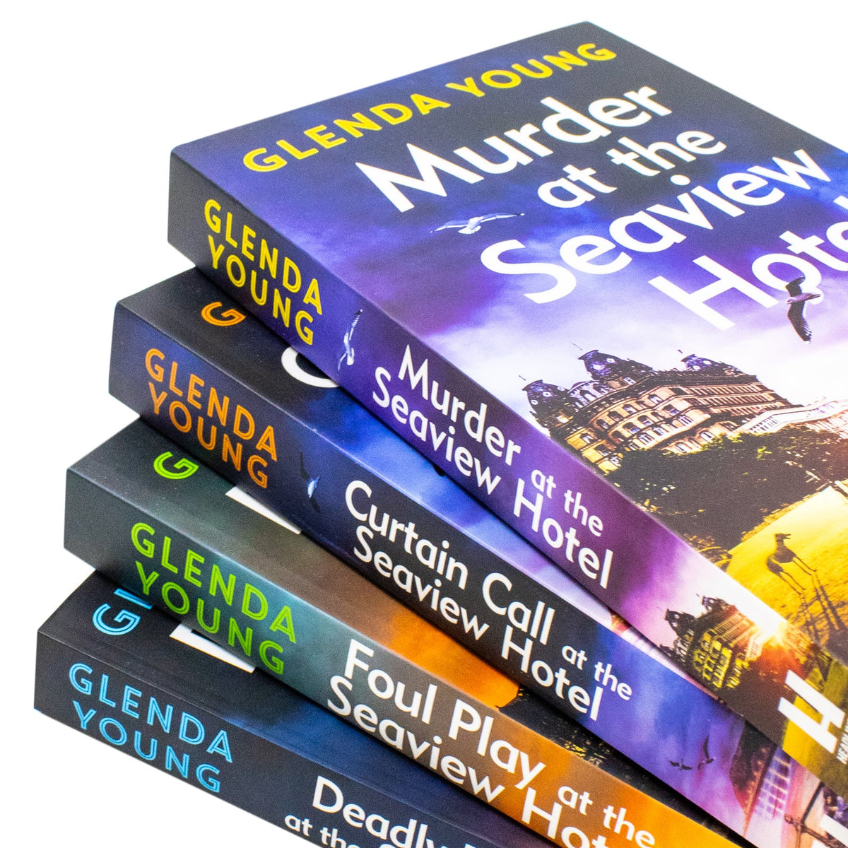 Helen Dexter Cosy Crime Mysteries 4 Books Collection Set By Glenda Young ( Deadly Dancing, Foul Play, Murder at the Seaview, Curtain Call )
